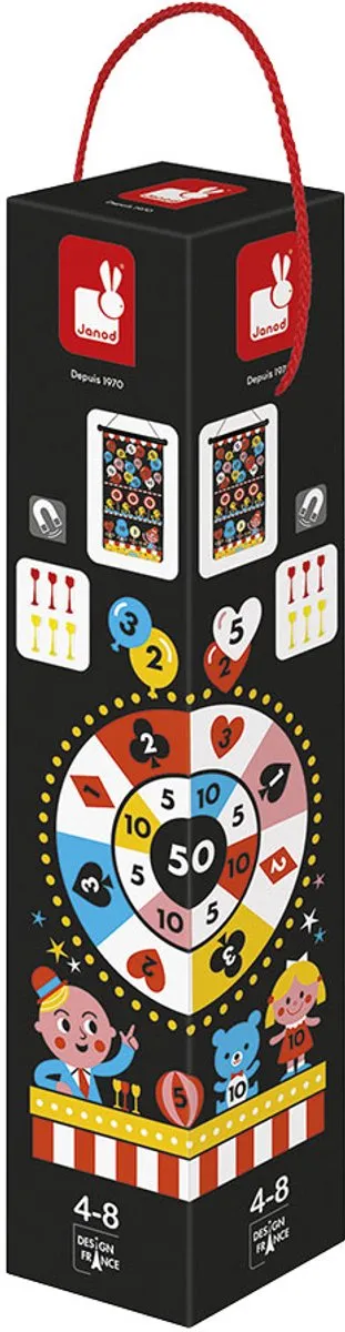 Janod Dartspel Kermis 2083 - Magnetisch Bord - 6 Darts