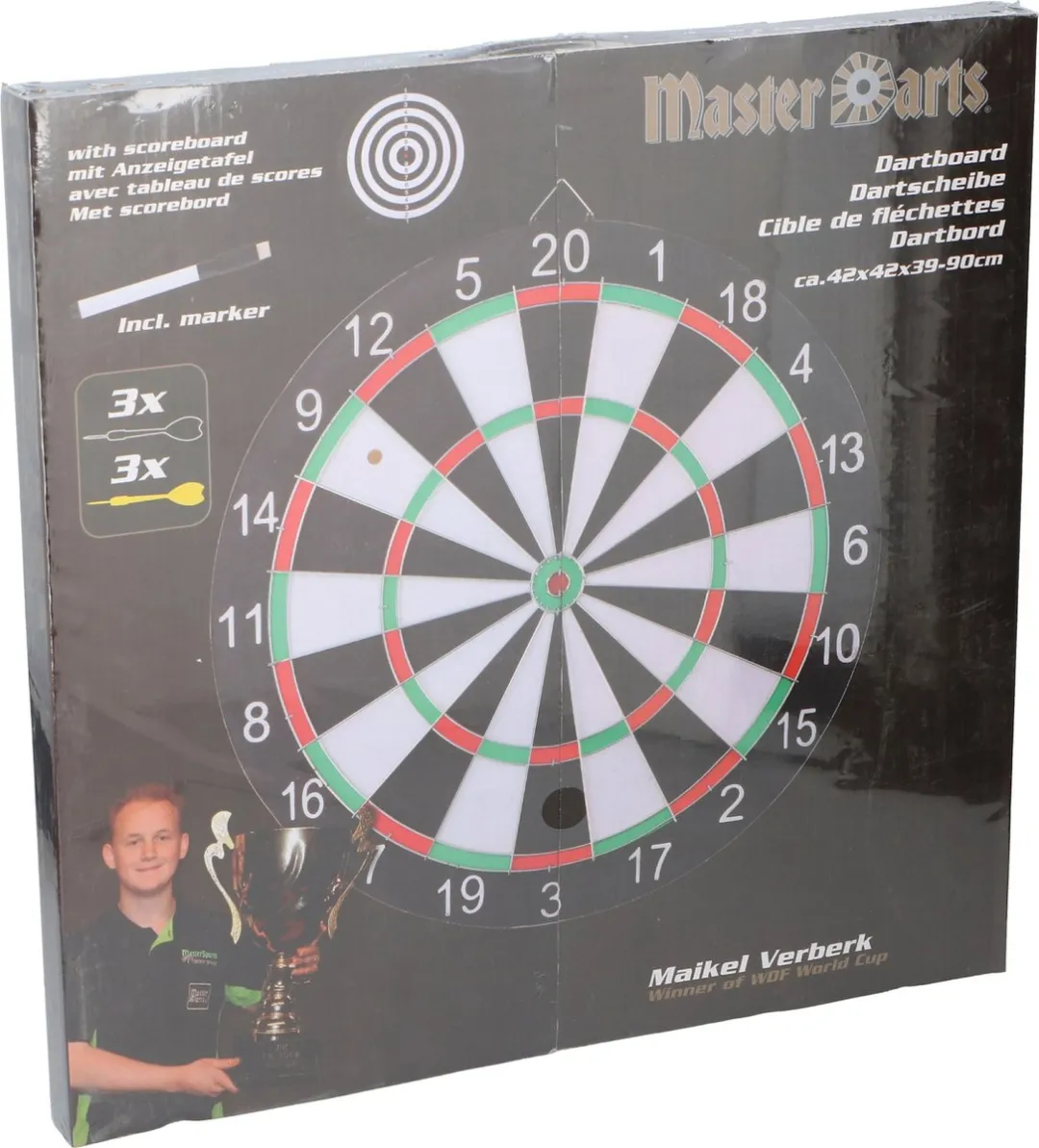 Eddy Toys Dartbord D42cm - 6 Pijlen