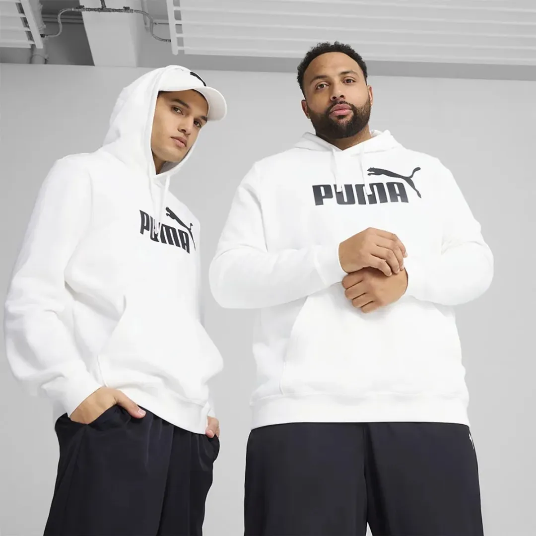 PUMA Essentials No. 1 Logo Fleece Hoodie Heren - M - Wit/Zwart