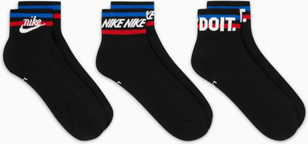 Nike Everyday Essential Sokken Heren - 3 Stuks - Zwart