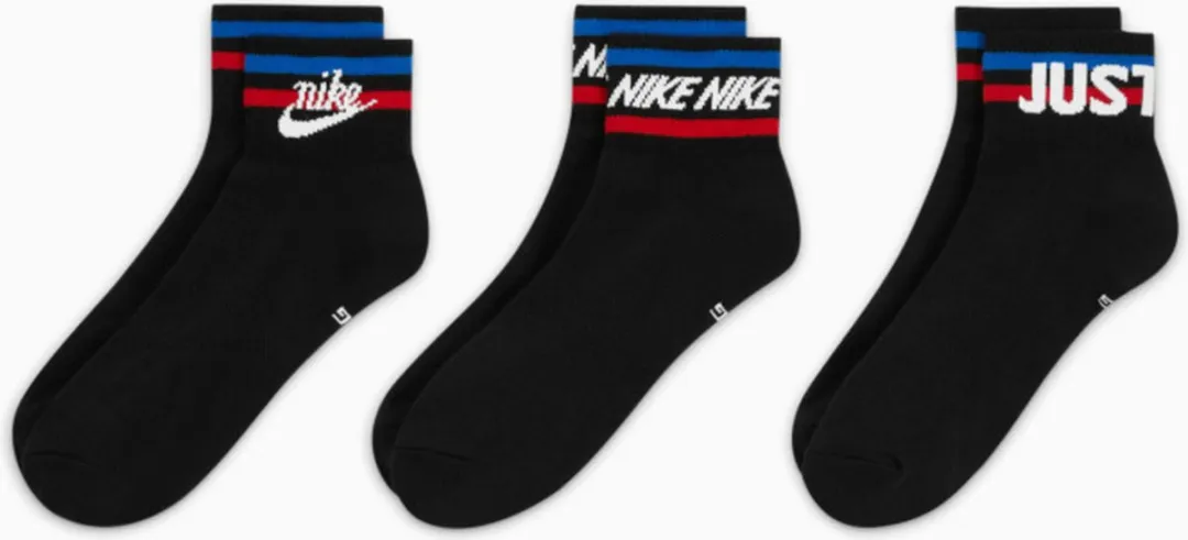 Nike Everyday Essential Sokken Heren - 3 Stuks - Zwart