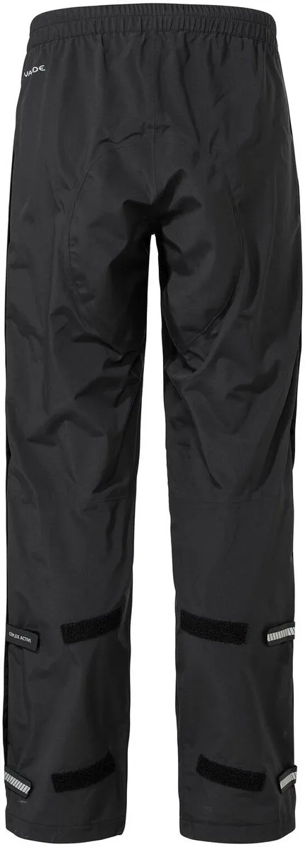 Vaude Yaras Rain Zip Pants IV Fietsregenbroek - Heren S - Zwart