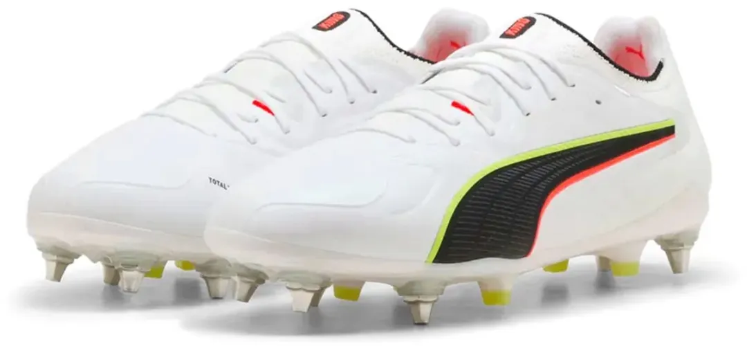 PUMA King 20 Ultimate Mxsg Voetbalschoenen 44.5 - Wit/Rood/Geel