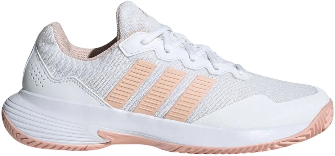 Adidas Gamecourt 2.0 Tennisschoenen Dames - 38 2/3 - Wit/Lichtroze