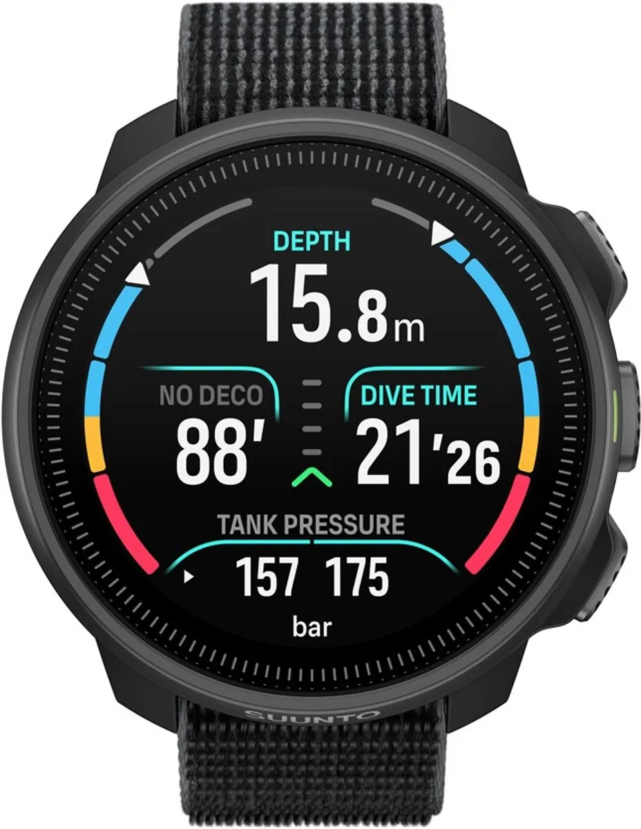 Suunto Nautic S Luchtgeïntegreerd - 3.6cm Zwart