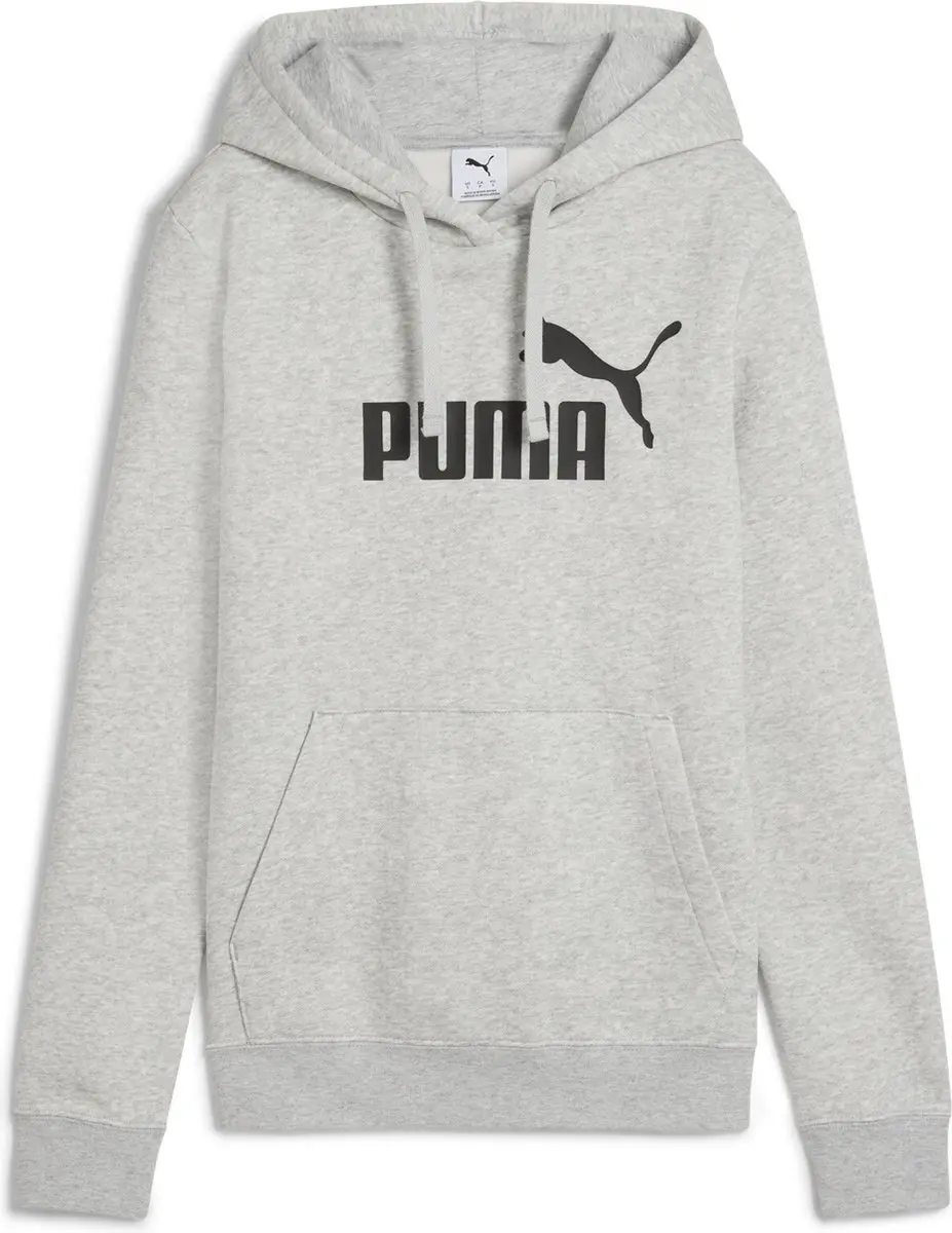 PUMA ESS No. 1 Logo Hoodie Dames - Light Gray Heather