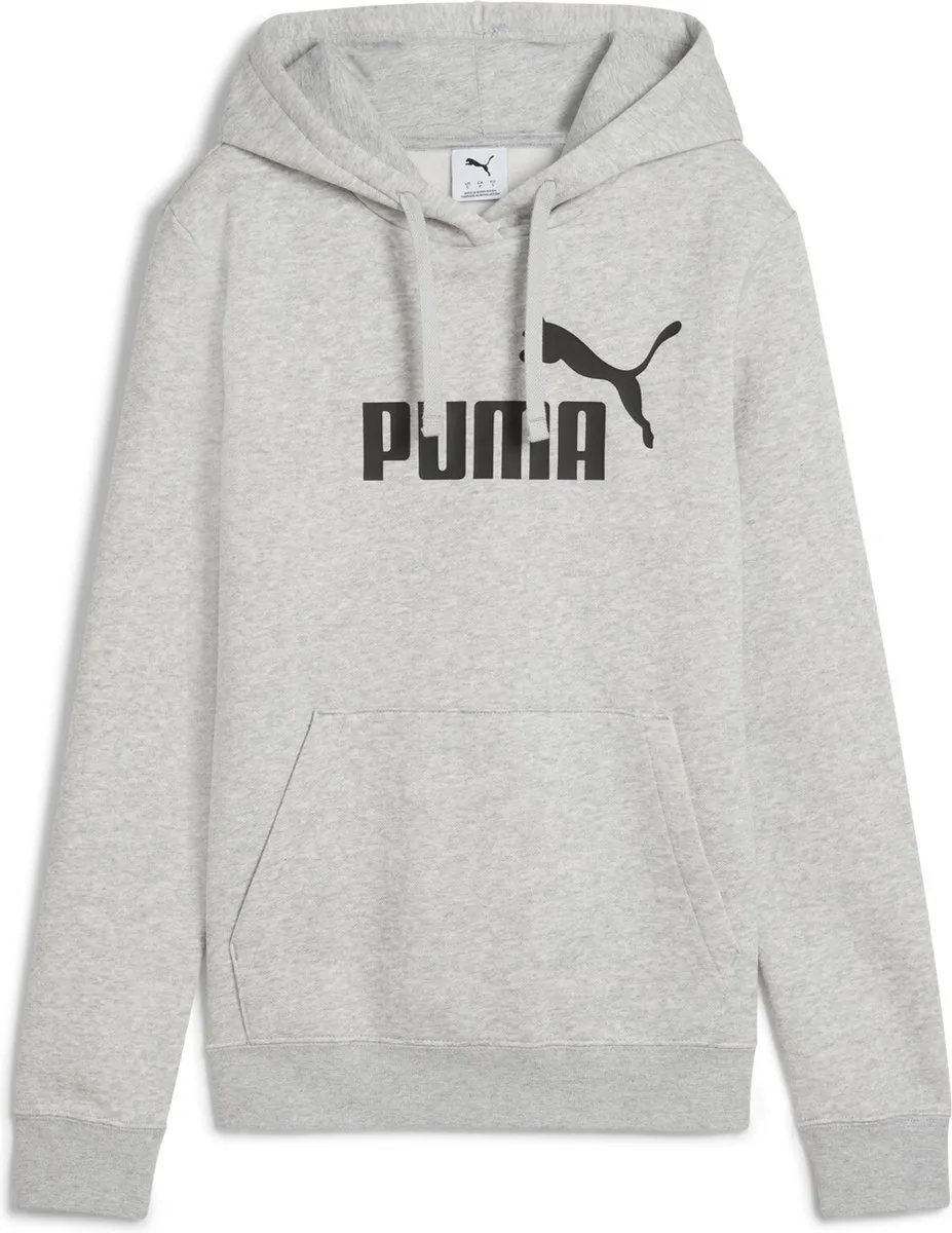 PUMA ESS No. 1 Logo Hoodie Dames - Light Gray Heather