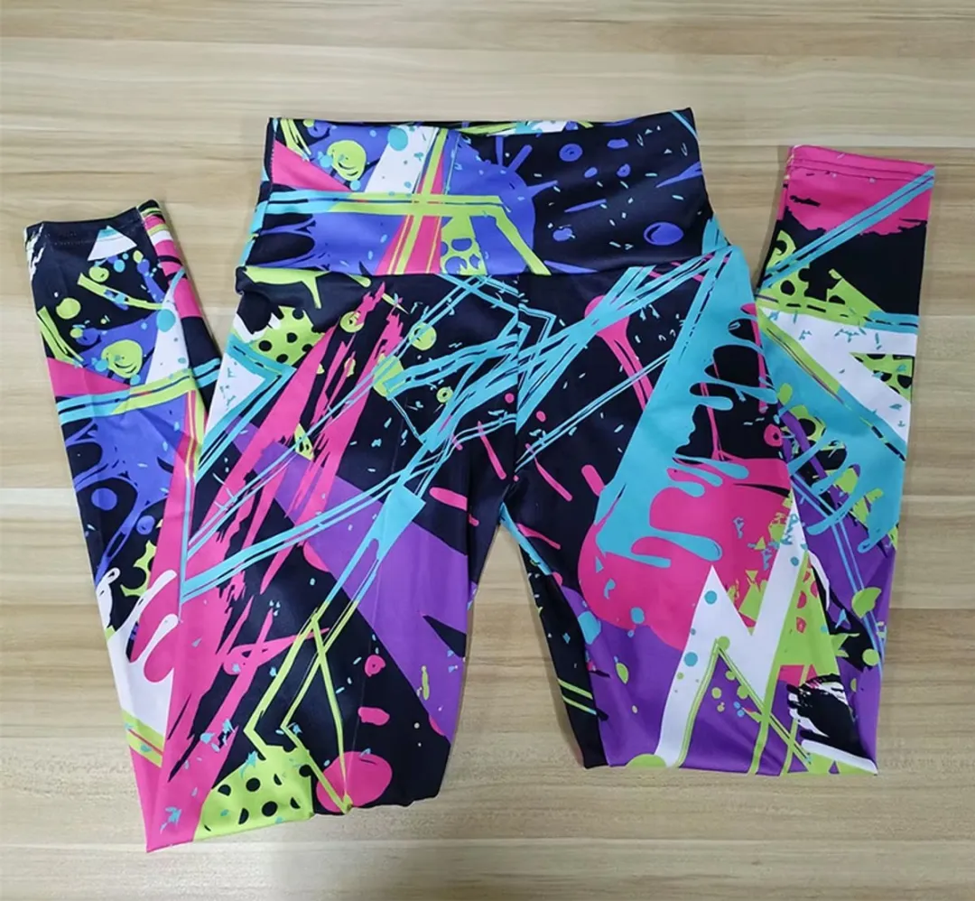 RedParrot Graffiti Legging - Dames - Multicolor - XL - afbeelding 6 van 6