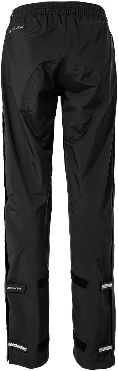 Vaude Yaras Rain Zip Pants IV Dames Fietsbroek - Zwart