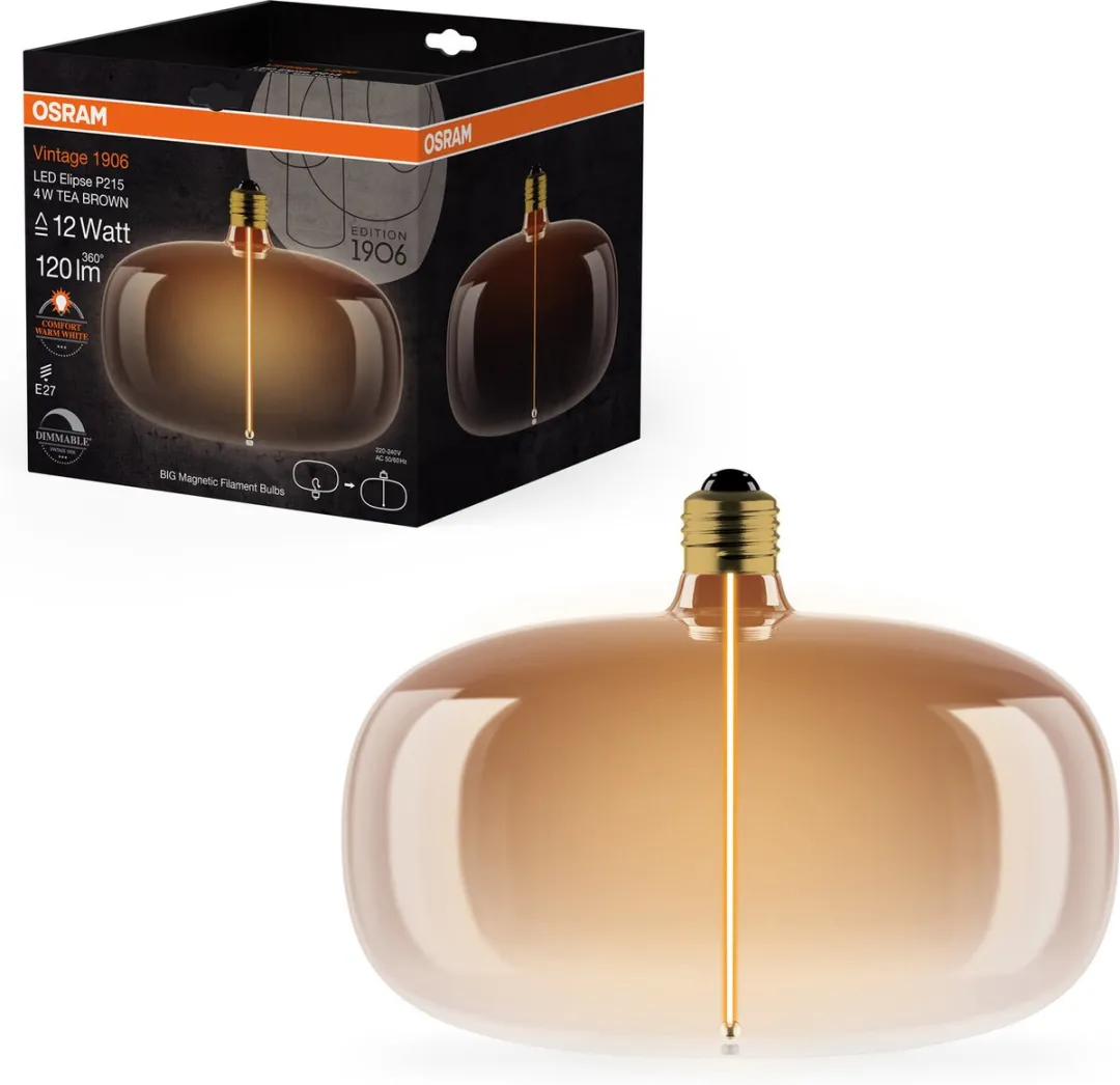 Osram Vintage 1906 Big Elipse LED - 4W 120lm E27 - Helder glas
