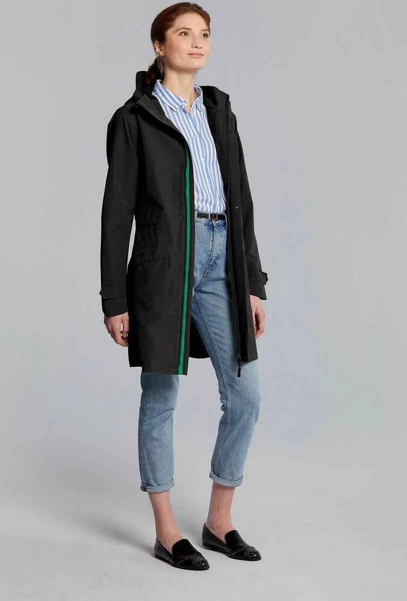 Basil Mosse Parka Regenjas Dames XS - Zwart