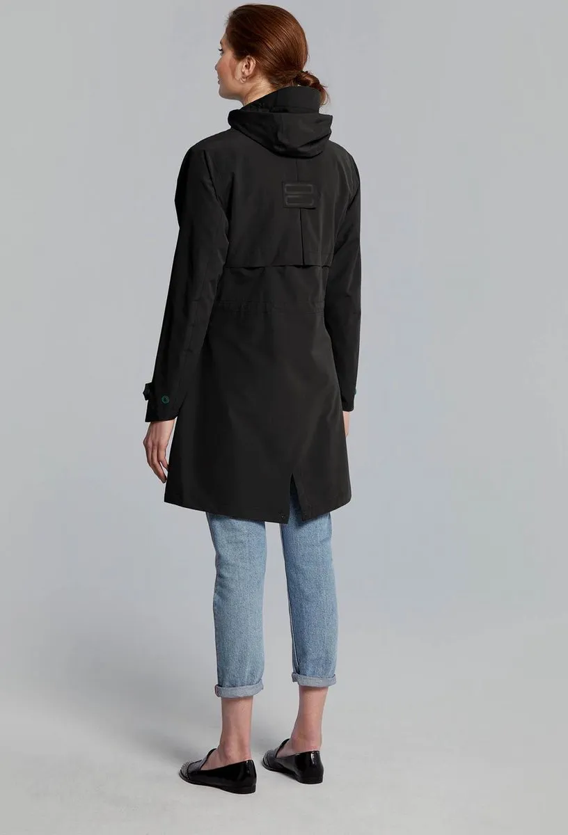 Basil Mosse Parka Regenjas Dames XS - Zwart