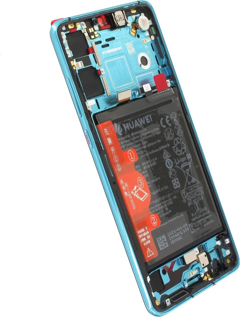 Huawei P30 Display + Batterij Set - Aurora Blauw