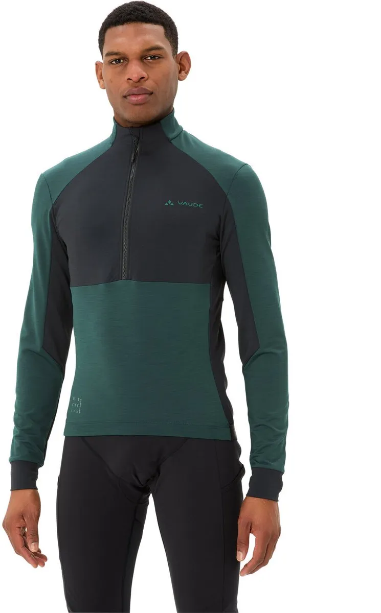 Vaude Men's Kuro Halfzip LS Sporttrui - S - Deep Pond - afbeelding 6 van 6