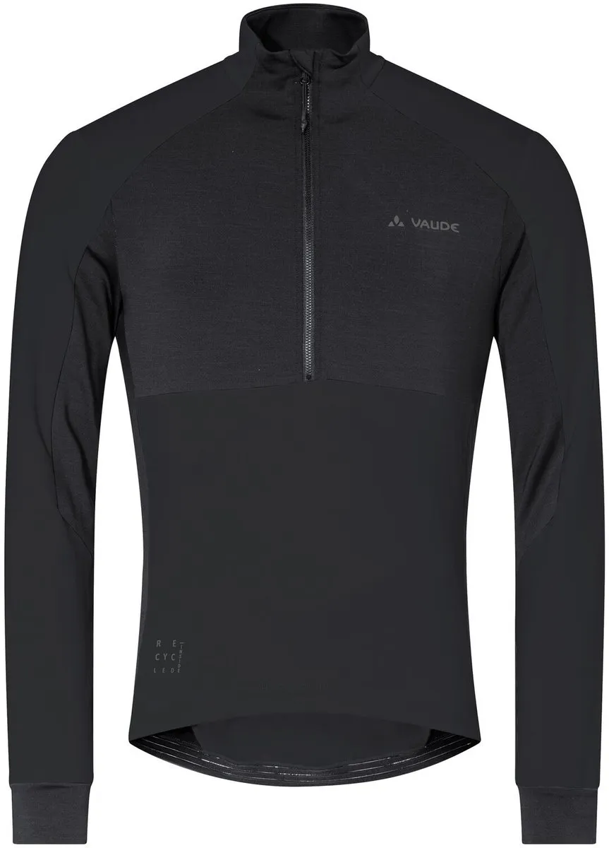 Vaude Men's Kuro Halfzip LS Sporttrui - S - Deep Pond - afbeelding 3 van 6