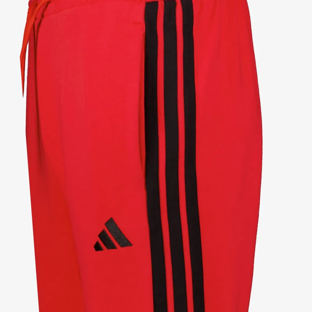Adidas M 3S FL TC PT Heren Joggingbroek - Maat L - Rood
