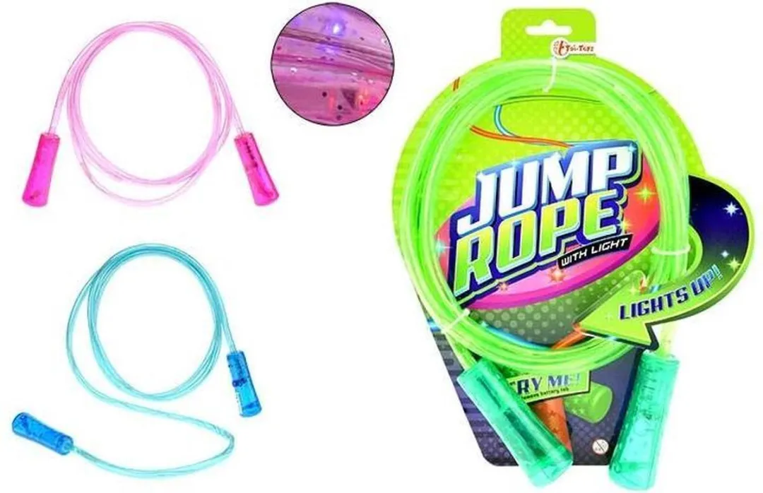 Toi-Toys Springtouw met Licht 210cm - Blauw Roze
