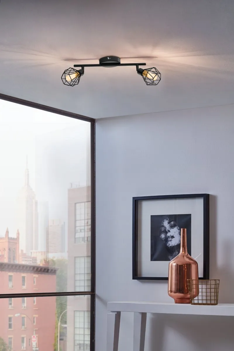 Eglo Zapata 1 Opbouwspot 2-Lichts G9-LED - Zwart/Amber