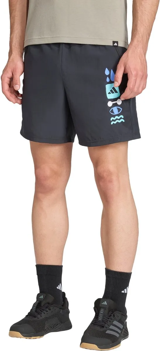 adidas Performance GFX Short JX1812 - Heren XXL - Grijs