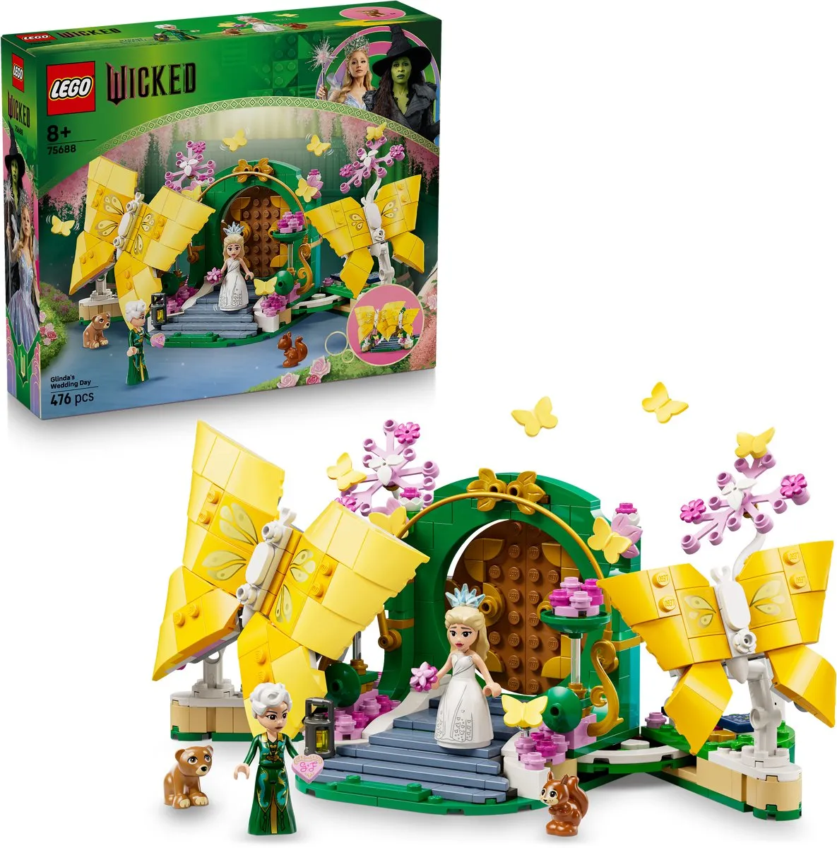 LEGO Wicked Glinda's Trouwdag 75688 Vlinderspeelgoed - 476 Stukken - Multicolor