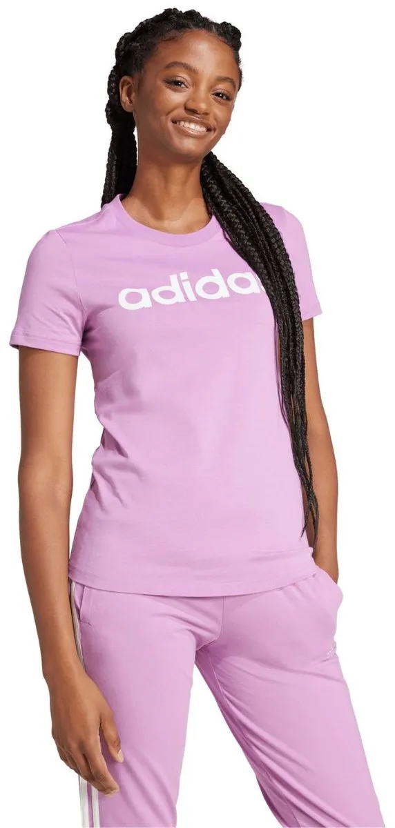 adidas Essentials Slim Logo Tee IY9192 - XS - Paars