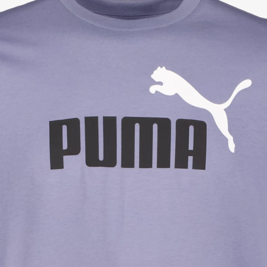 PUMA Ess 2 Color No. 1 Logo Heren T-shirt - Grijs L
