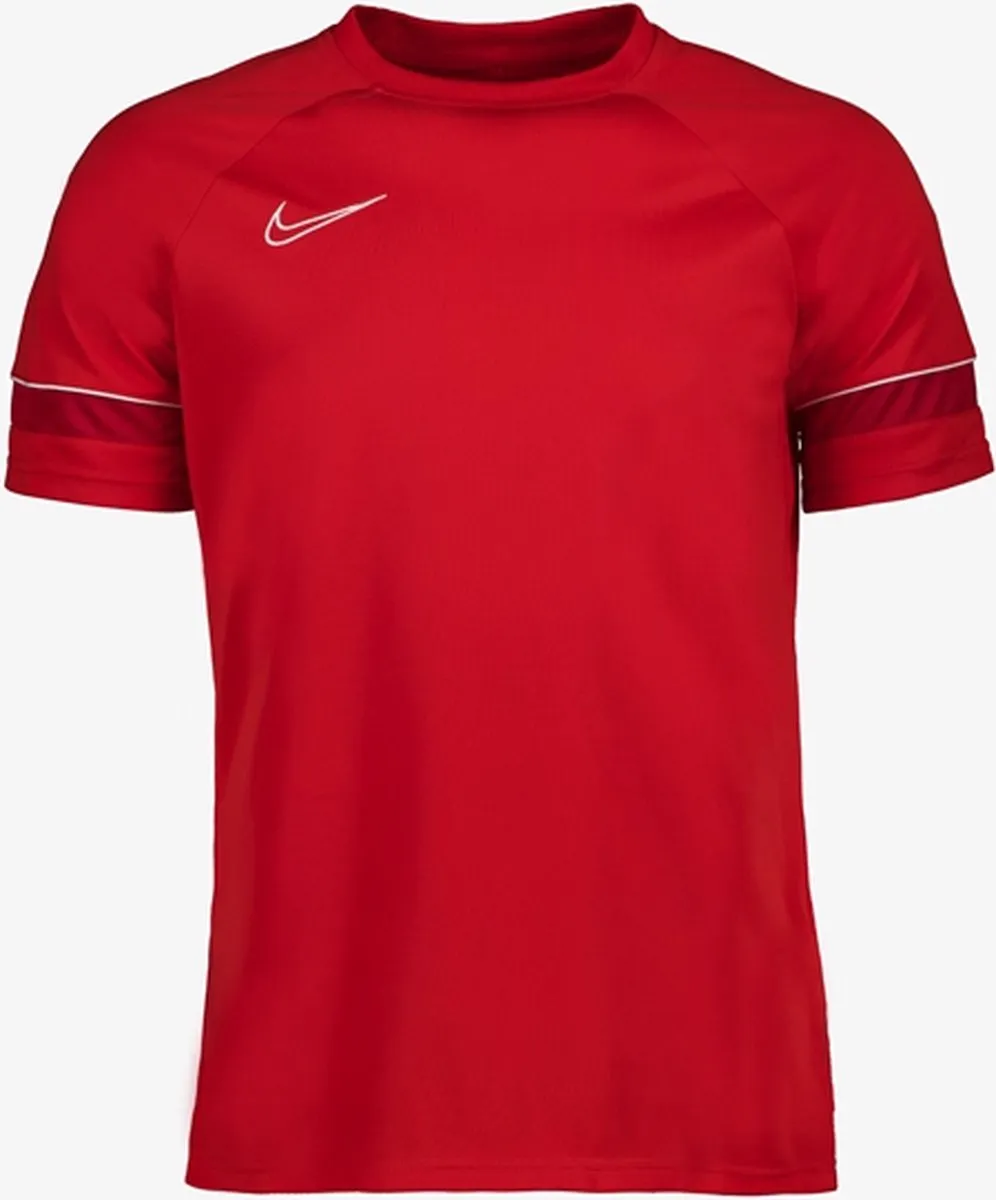 Nike Academy 21 Sportshirt CW6101-657 - Maat S - Rood/Wit