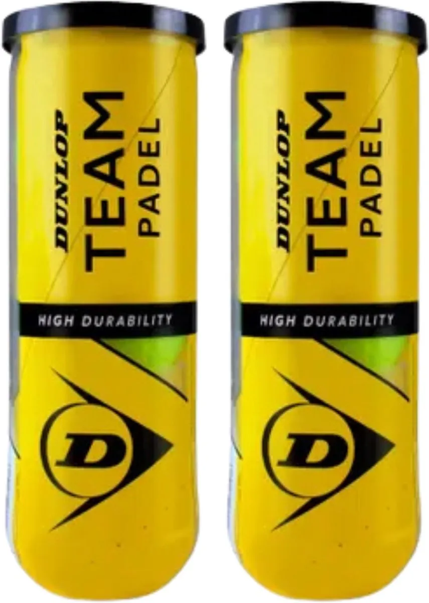 Dunlop Padel Team Padelballen - 6 Stuks - Geel