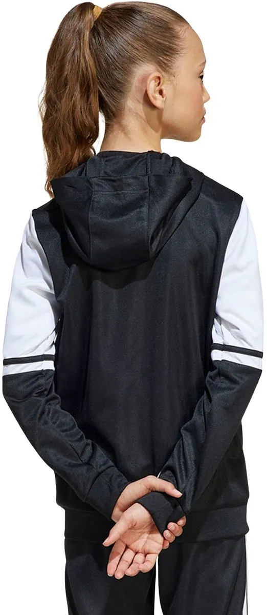 Adidas Squadra 25 Hooded Trainingsjas Junior 164 - Zwart/Wit