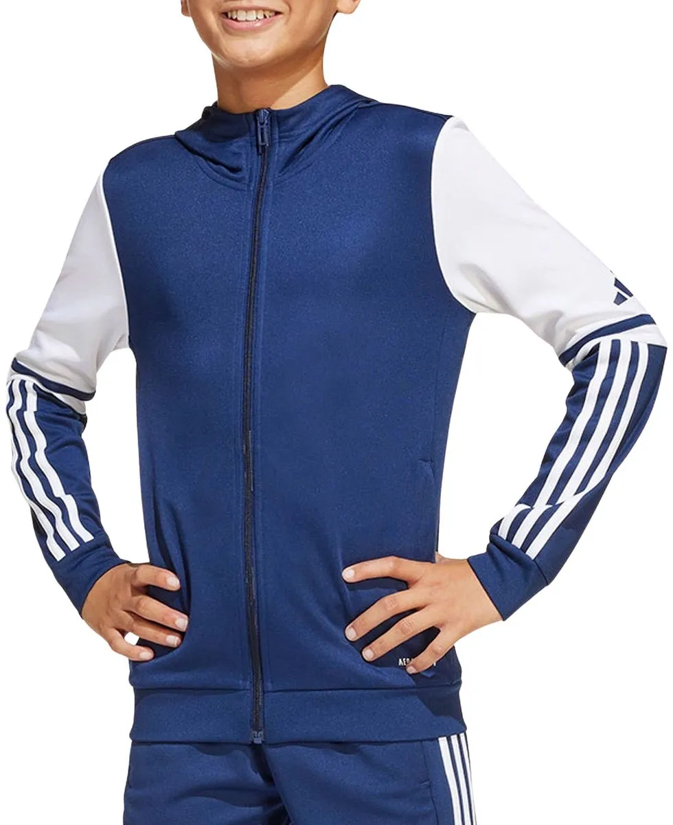 Adidas Squadra 25 Hooded Trainingsjas Junior 164 - Zwart/Wit