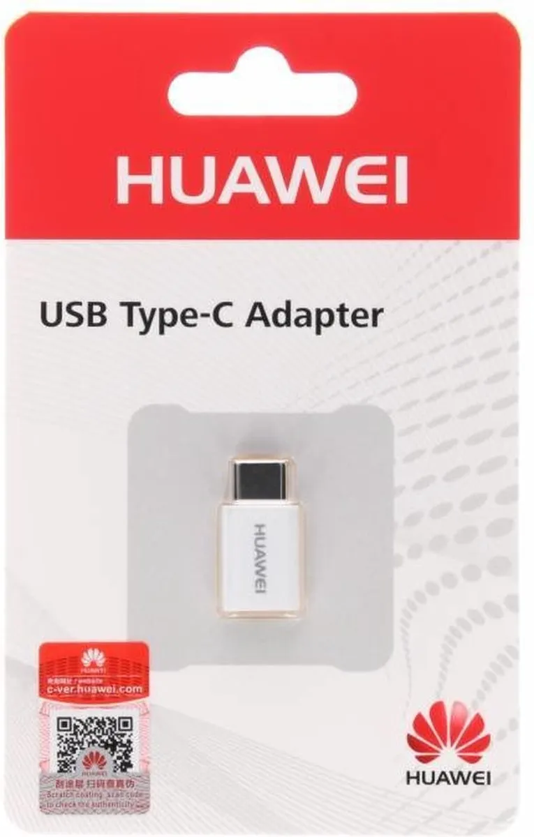Huawei 4071259 Micro USB naar USB-C Adapter - Wit