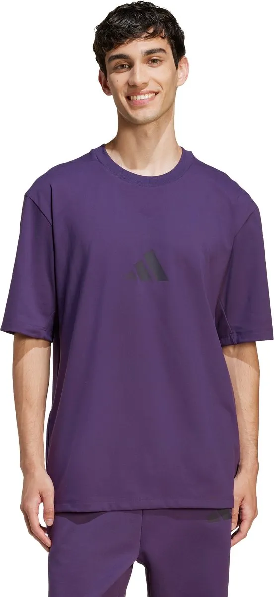 adidas Z.N.E. Loose-Fit T-shirt JW4783 - Heren - Paars - XL