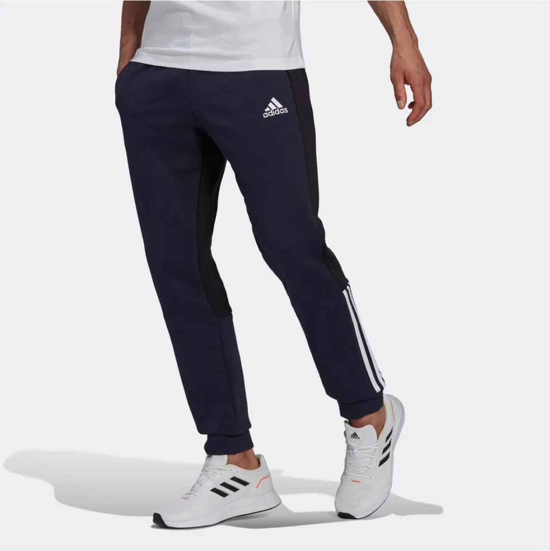 Adidas Essentials Colorblock Fleece Trainingsbroek S - Marine