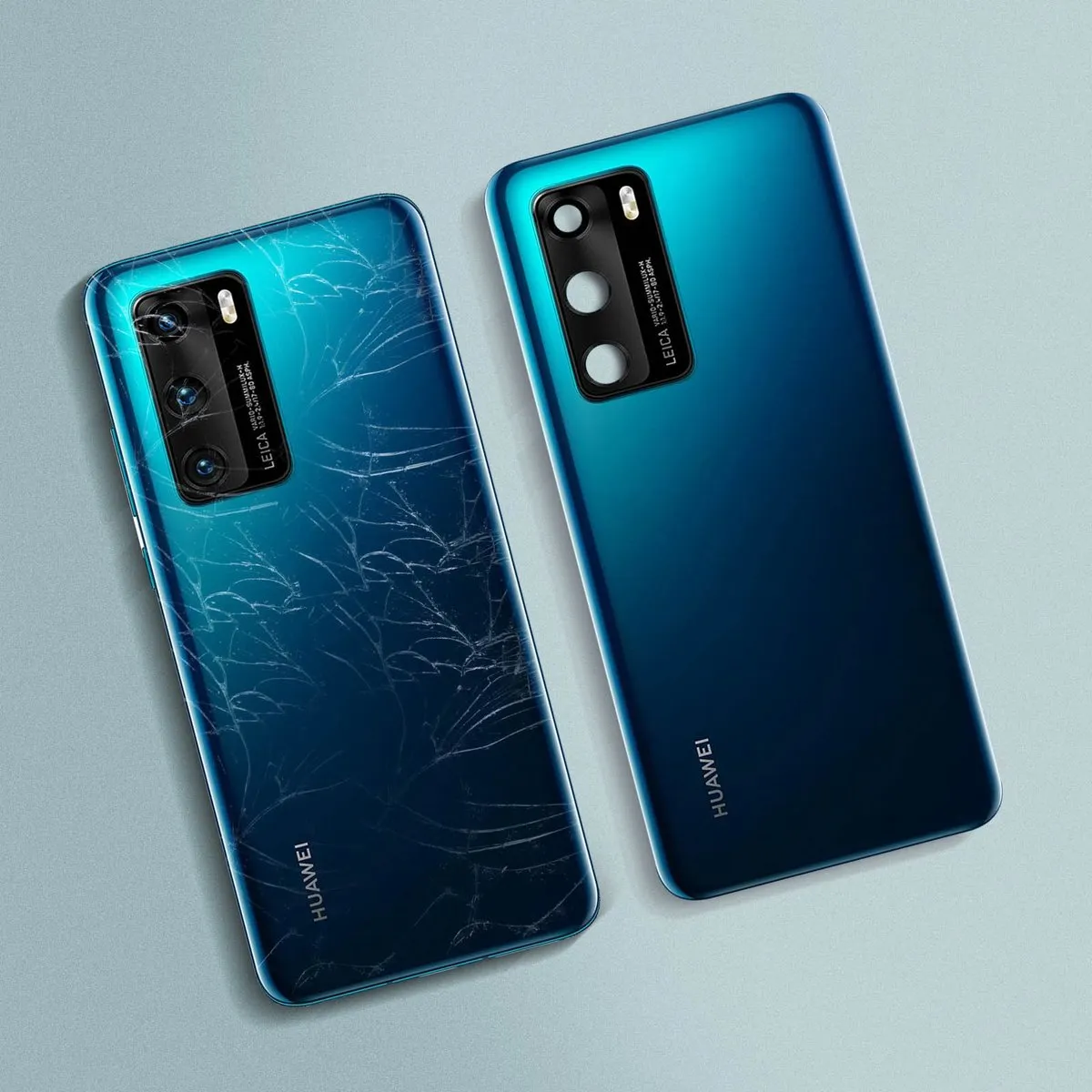 Huawei P40 Achterkant Blauw - Originele batterijhoes - afbeelding 4 van 4
