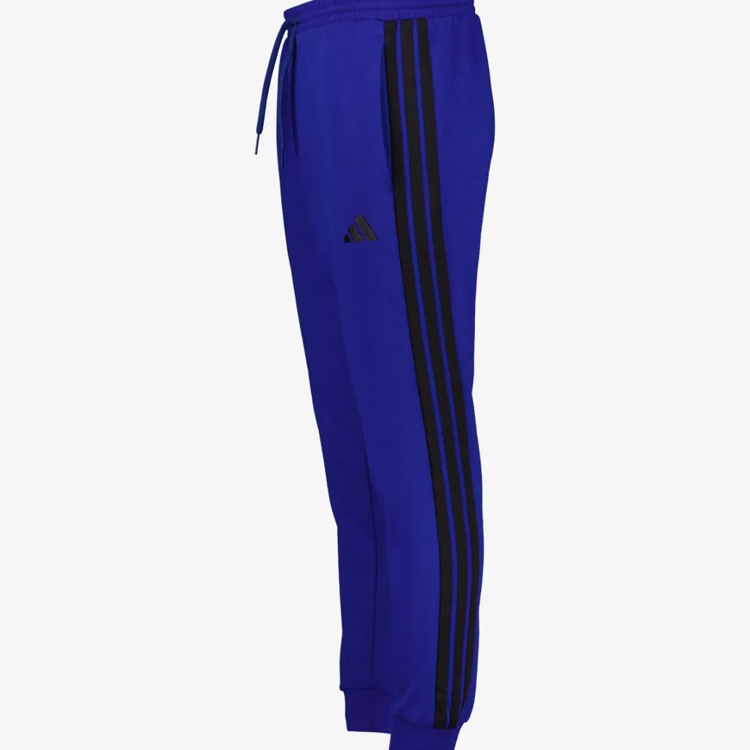 Adidas M 3S FL TC PT Heren Joggingbroek - L - Blauw