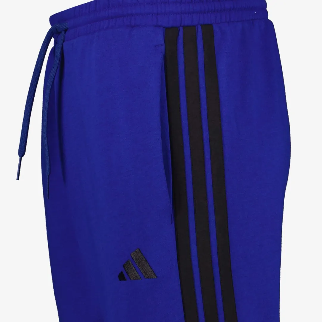 Adidas M 3S FL TC PT Heren Joggingbroek - L - Blauw