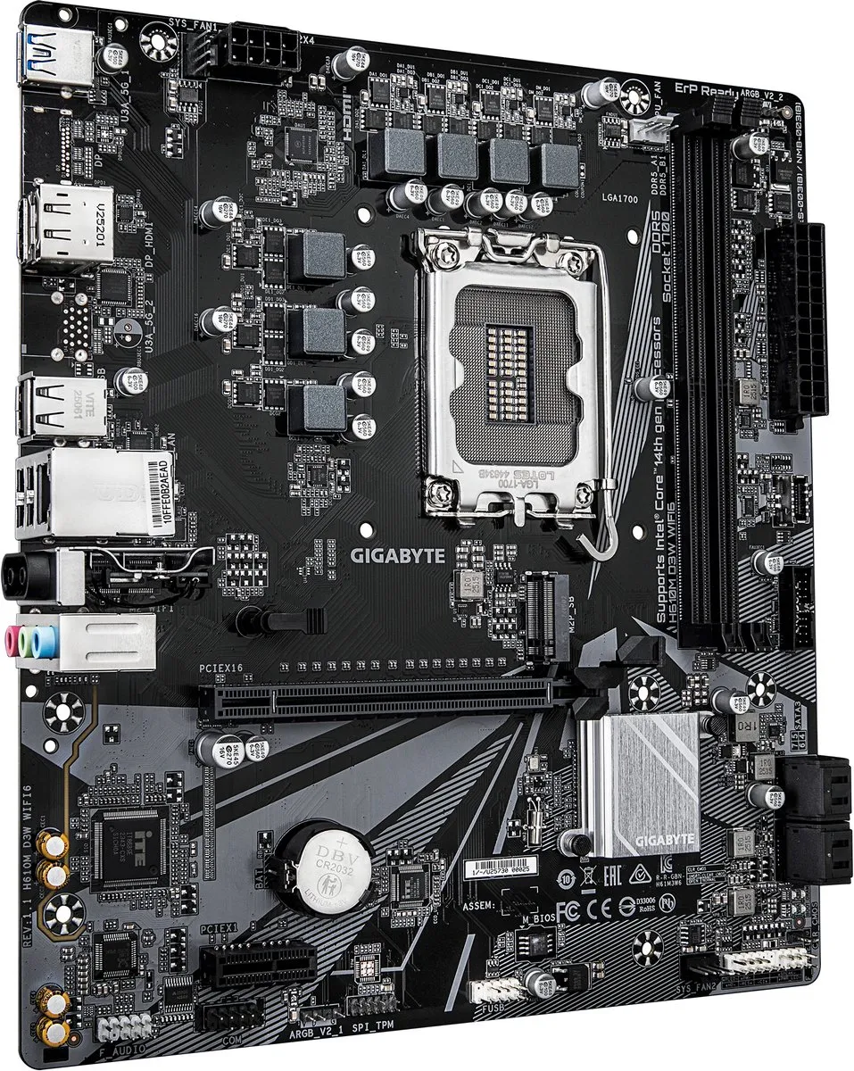 Gigabyte H610M D3W WIFI6 Micro-ATX Moederbord