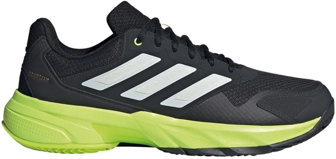 adidas CourtJam Control 3 Clay Tennisschoenen - 43 1/3 - Wit/Zwart/Oranje