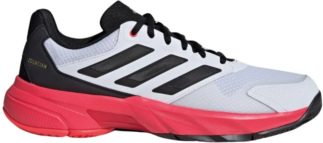adidas CourtJam Control 3 Clay Tennisschoenen - 43 1/3 - Wit/Zwart/Oranje