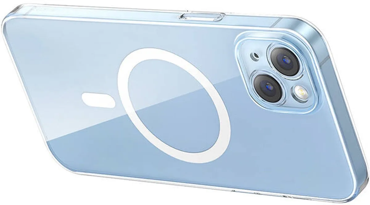 Baseus Crystal Series Hoesje iPhone 14 Plus - Magnetisch + Glas - Transparent - afbeelding 4 van 6