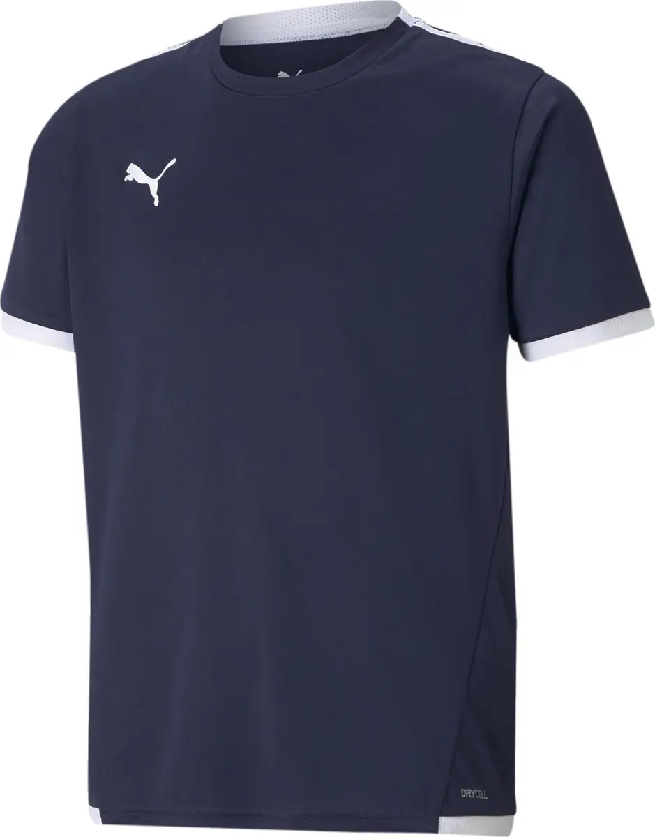 PUMA teamLIGA Jersey Jr Unisex - Peacoat/White - 140 - afbeelding 6 van 6