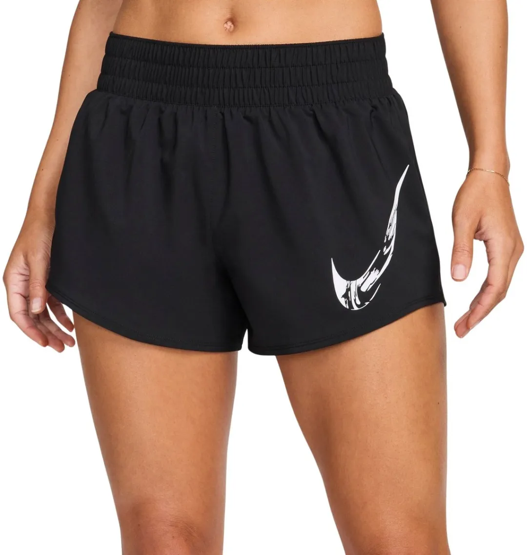 Nike One Swoosh Short Dames M - Zwart