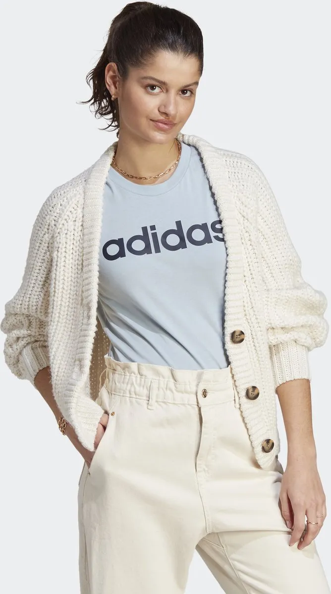 adidas Sportswear Essentials Slim Logo T-Shirt S - Blauw
