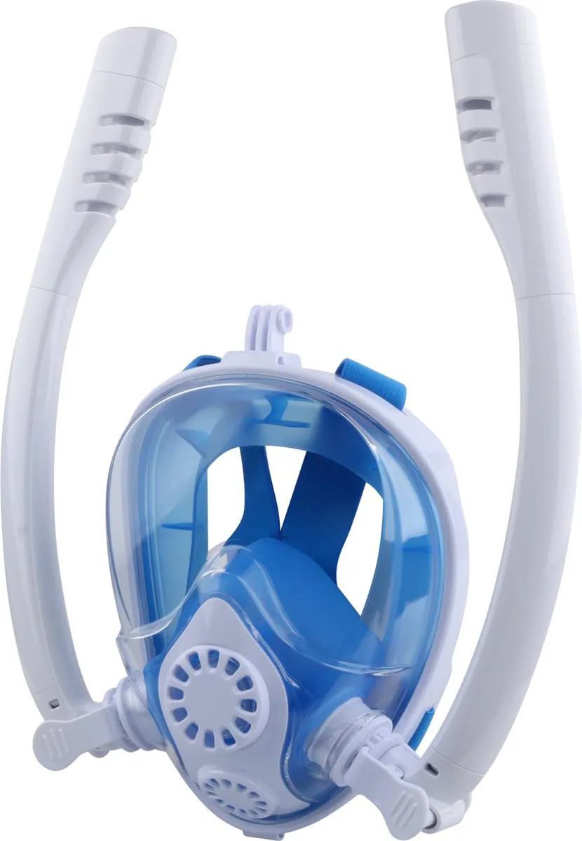 FlinQ Full Face Snorkelmasker L/XL - Blauw