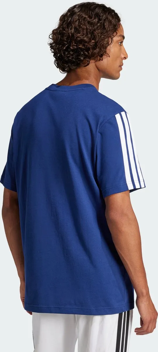 adidas Essentials 3-Stripes T-shirt Heren - Blauw - afbeelding 3 van 6