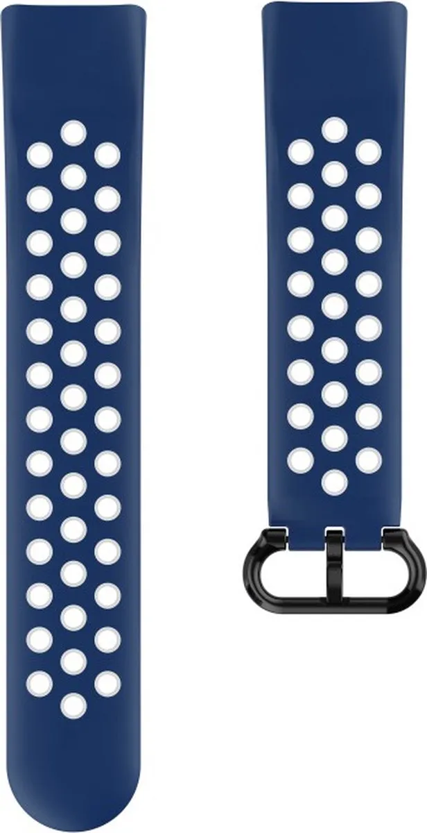 Hama Sportpolsband Fitbit Charge 5 - D.blauw/grijs
