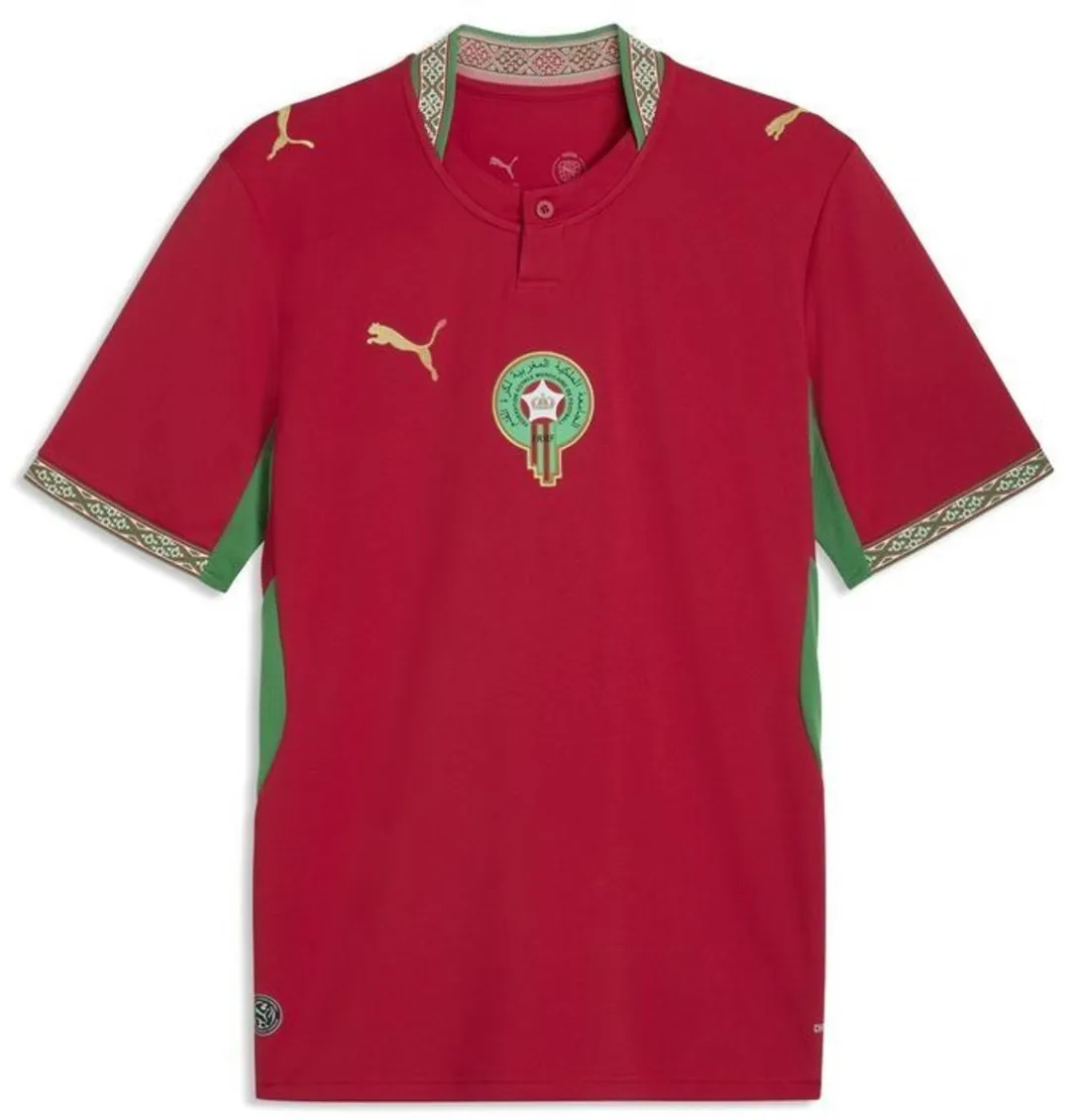 PUMA Marokko Thuisshirt 2026-2030 - L - Rood/ Groen