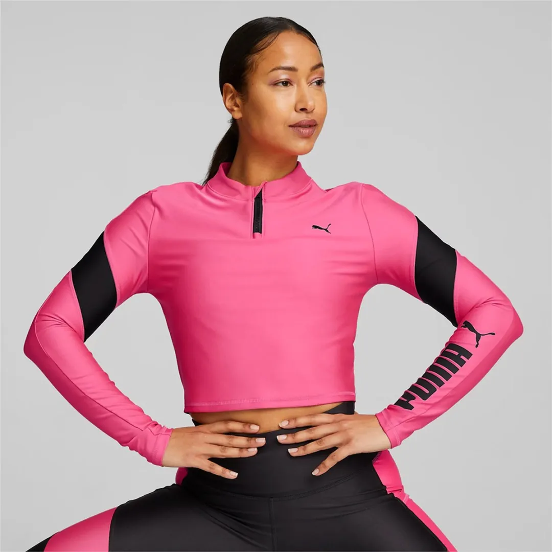 PUMA Fit Eversculpt Sporttrui - S - Roze/Zwart