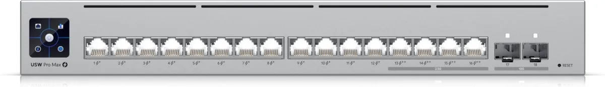 Ubiquiti USW-Pro-Max-16-PoE Netwerkswitch - 16 PoE-poorten 180W - 10G - afbeelding 6 van 6