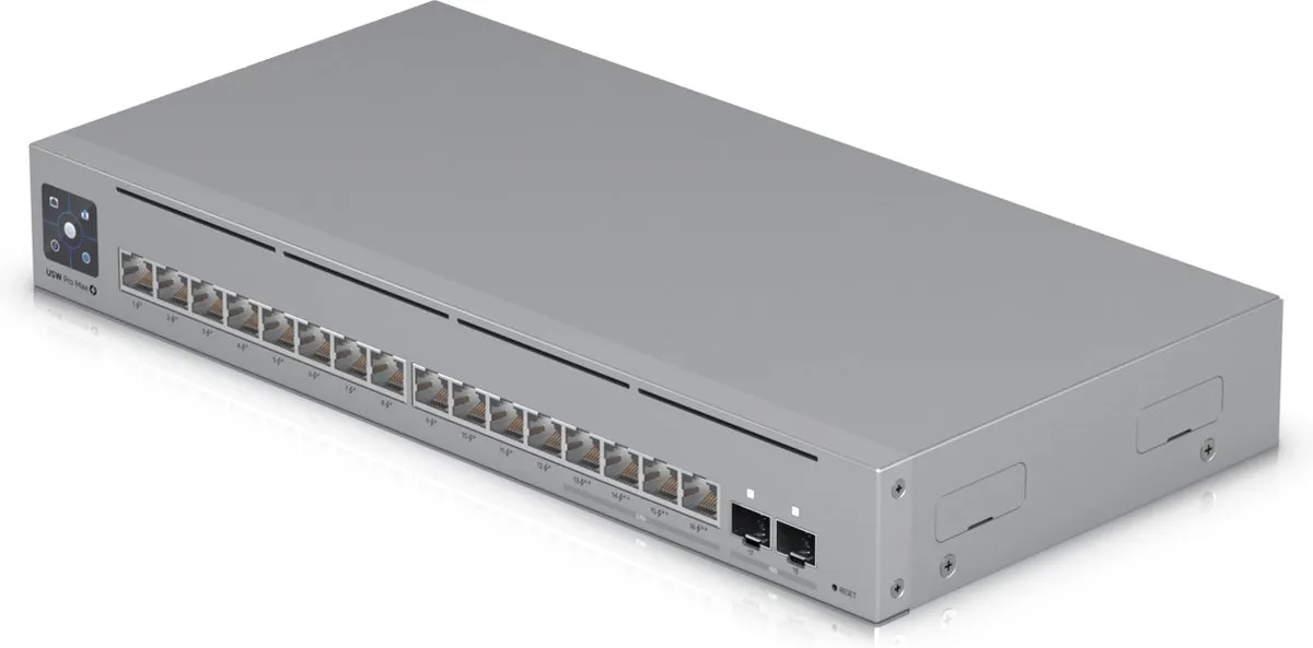 Ubiquiti USW-Pro-Max-16-PoE Netwerkswitch - 16 PoE-poorten 180W - 10G